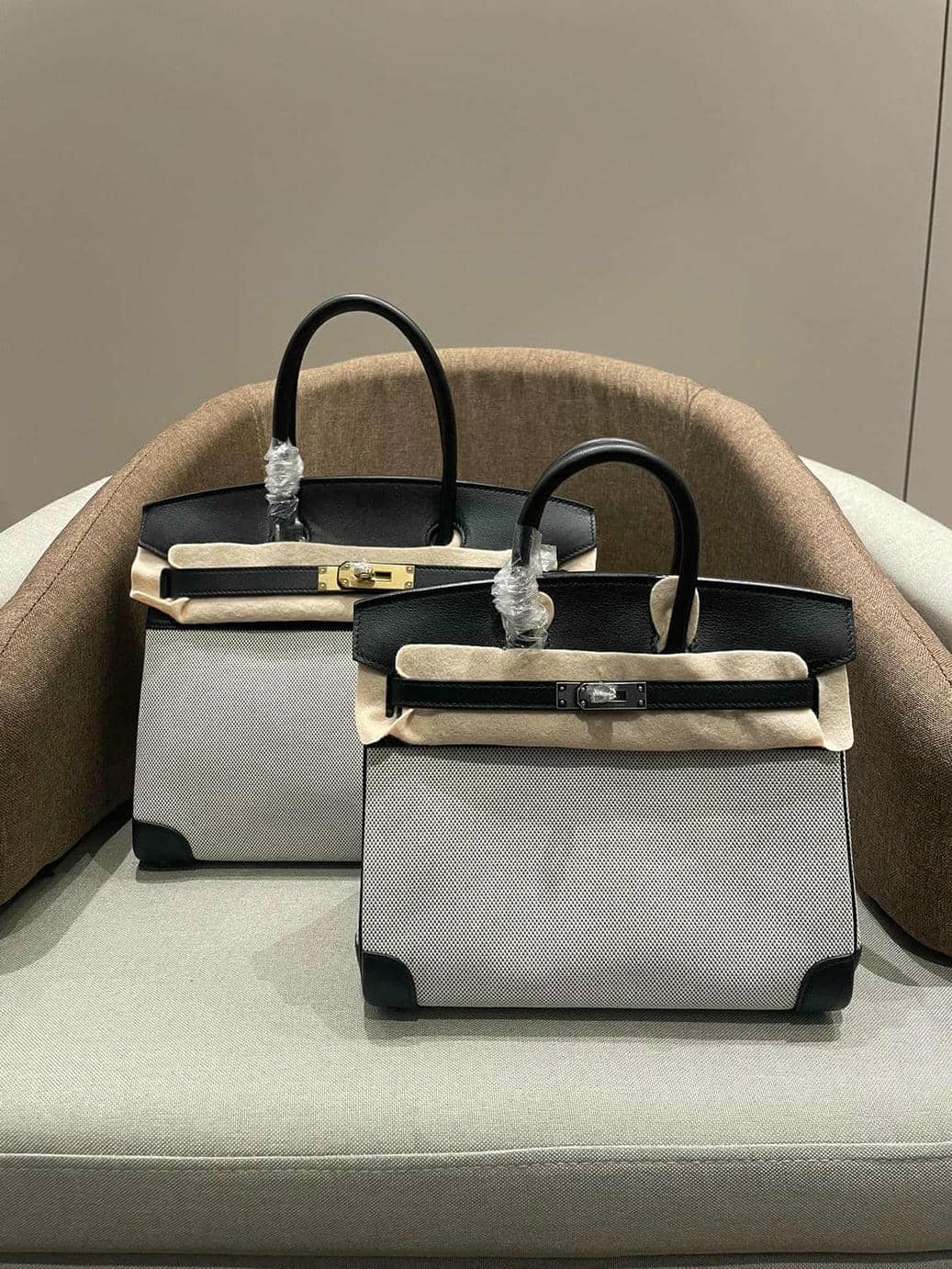 Birkin Canvas-Leather Mix-12